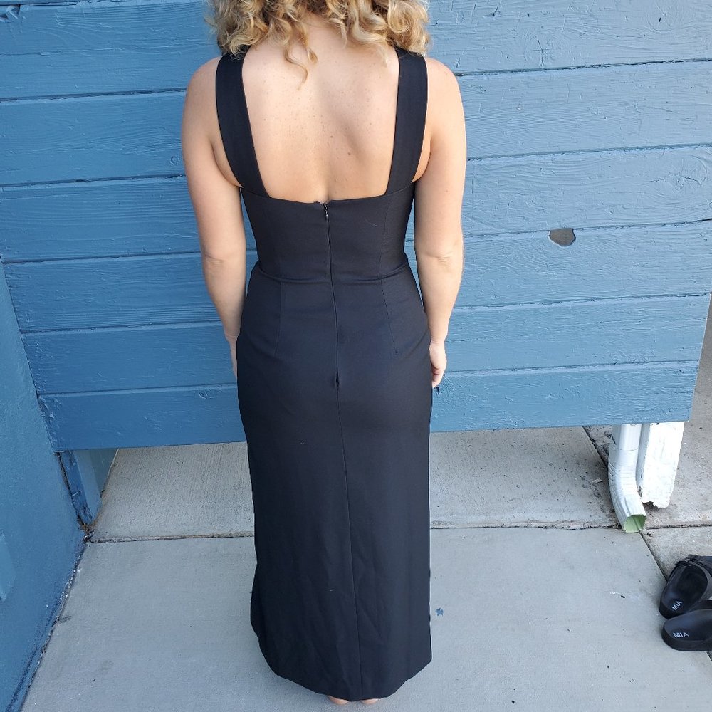 vintage 1990s black dress by Francais - Picture 7 of 9